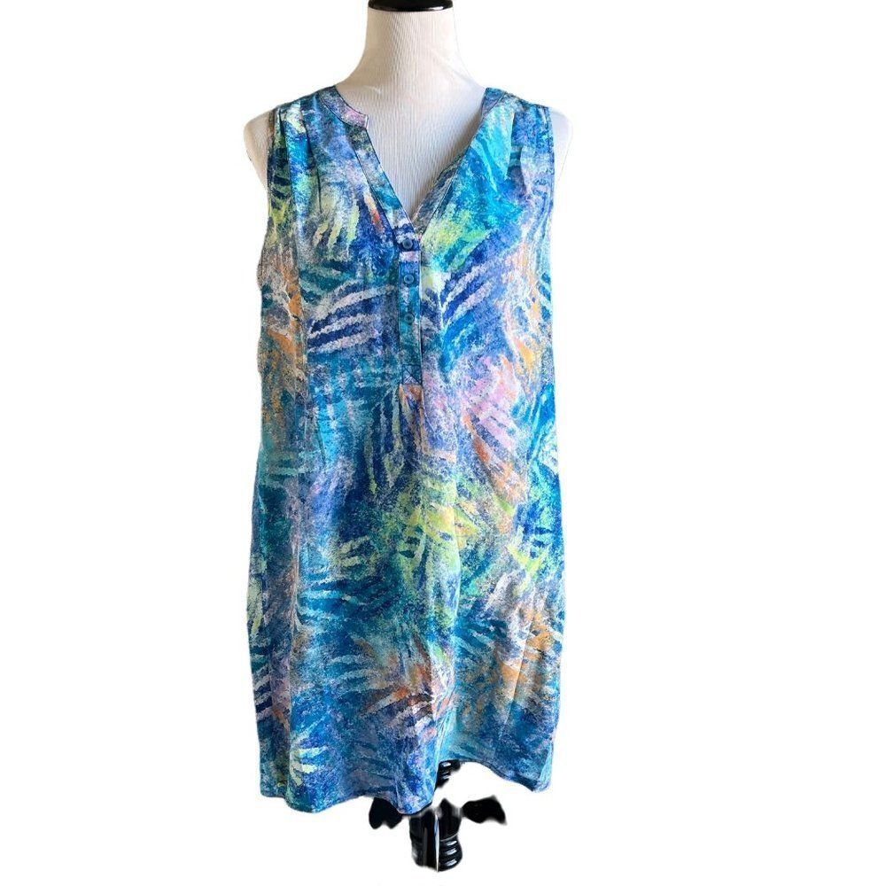 Tori Richard Honolulu 100% Silk Hawaiian Shift Dress Size 4